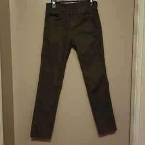 Olive green men's Levi jeans